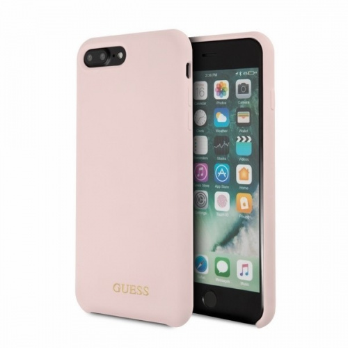 Guess Distributor - 3700740434314 - GUE127PNK - Guess GUHCI8LLSGLLP iPhone 7/8 Plus light pink hard case Silicone - B2B homescreen