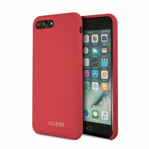 Etui Guess GUHCI8LLSGLRE Apple iPhone 7/8 Plus red/czerwony hard case Silicone