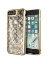 Guess Apple Case GUHCI8LPEOLGGO iPhone 7/8 Plus gold/gold hartes Case 4G Peony Liquid Glitter