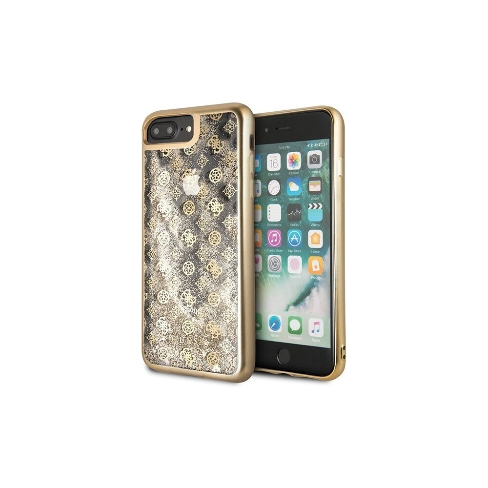 Hurtownia GSM - Etui Guess GUHCI8LPEOLGGO Apple iPhone 7/8 Plus złoty/gold hard case 4G Peony Liquid Glitter - GUE130GLD - {ean13} - Hurt