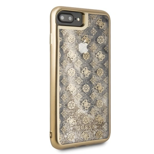 Etui Guess GUHCI8LPEOLGGO Apple iPhone 7/8 Plus złoty/gold hard case 4G Peony Liquid Glitter