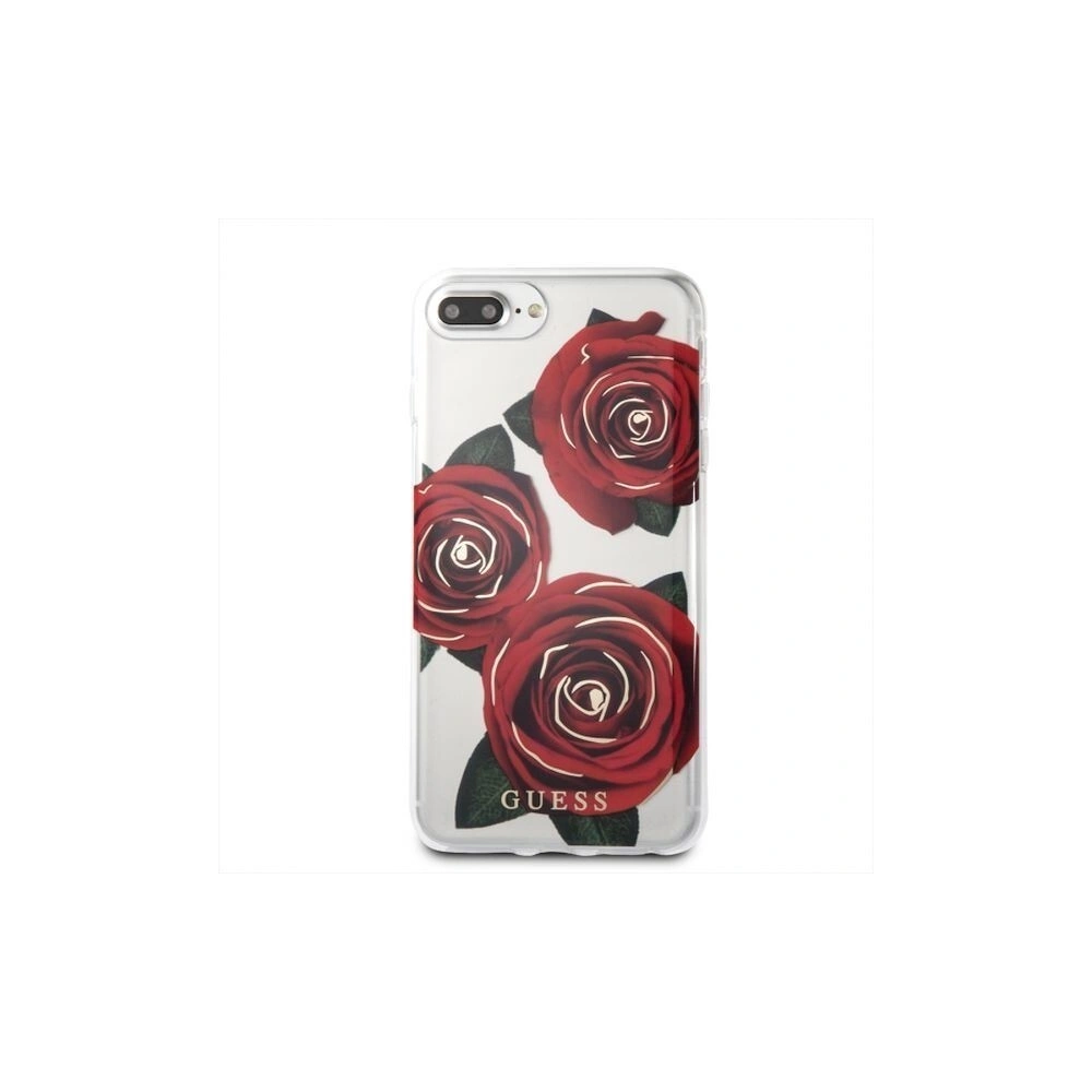 Hurtownia GSM - Etui Guess GUHCI8LROSTR Apple iPhone 7/8 Plus transparent hard case Flower Desire red rose - GUE131RED - {ean13} - Hurt