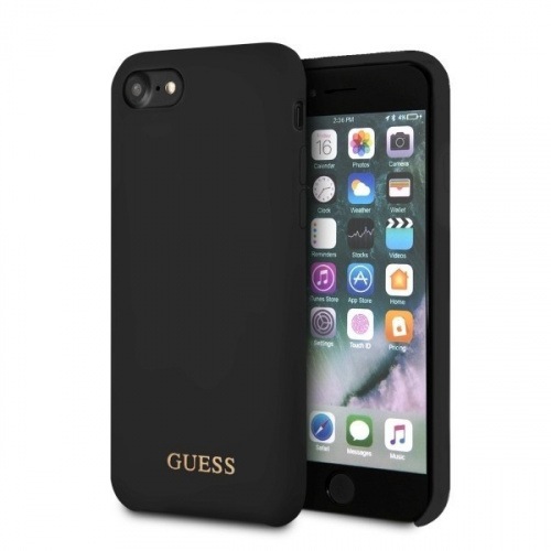 Etui Guess GUHCI8LSGLBK Apple iPhone SE 2022/SE 2020/8/7 black /czarny hard case Silicone