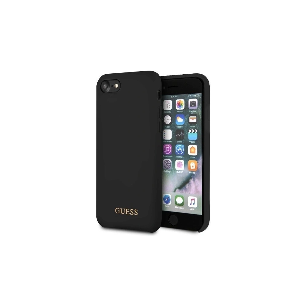 Hurtownia GSM - Etui Guess GUHCI8LSGLBK Apple iPhone SE 2022/SE 2020/8/7 black /czarny hard case Silicone - GUE132BLK - {ean13} - Hurt