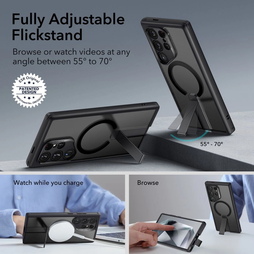Hurtownia GSM - Case ESR Flickstand Boost HaloLock Samsung Galaxy S24 Ultra Frosted Black - ESR756 - {ean13} - Hurt
