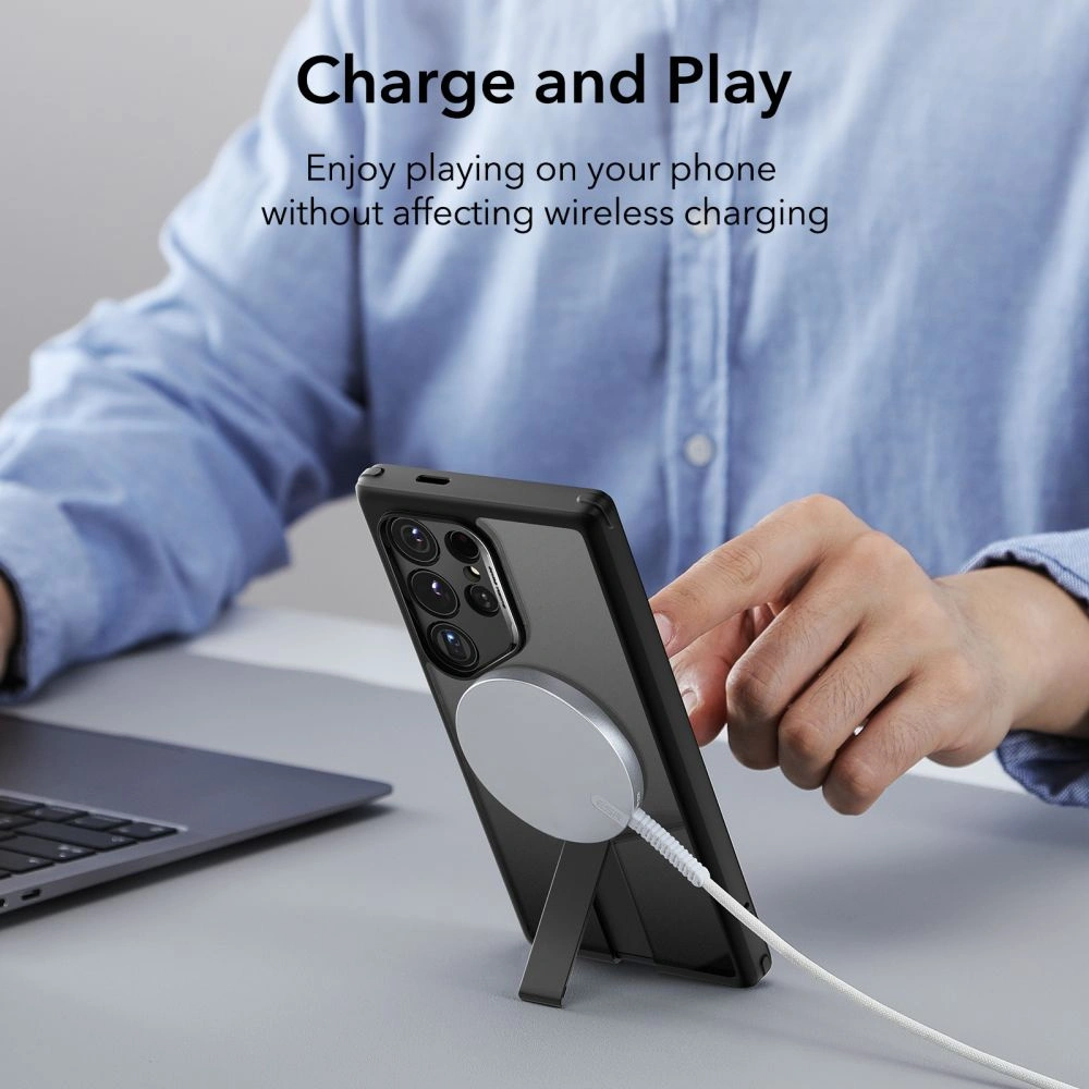 Hurtownia GSM - Etui ESR Flickstand Boost HaloLock Samsung Galaxy S24 Ultra Fagyasztott Fekete - ESR756 - {ean13} - Hurt