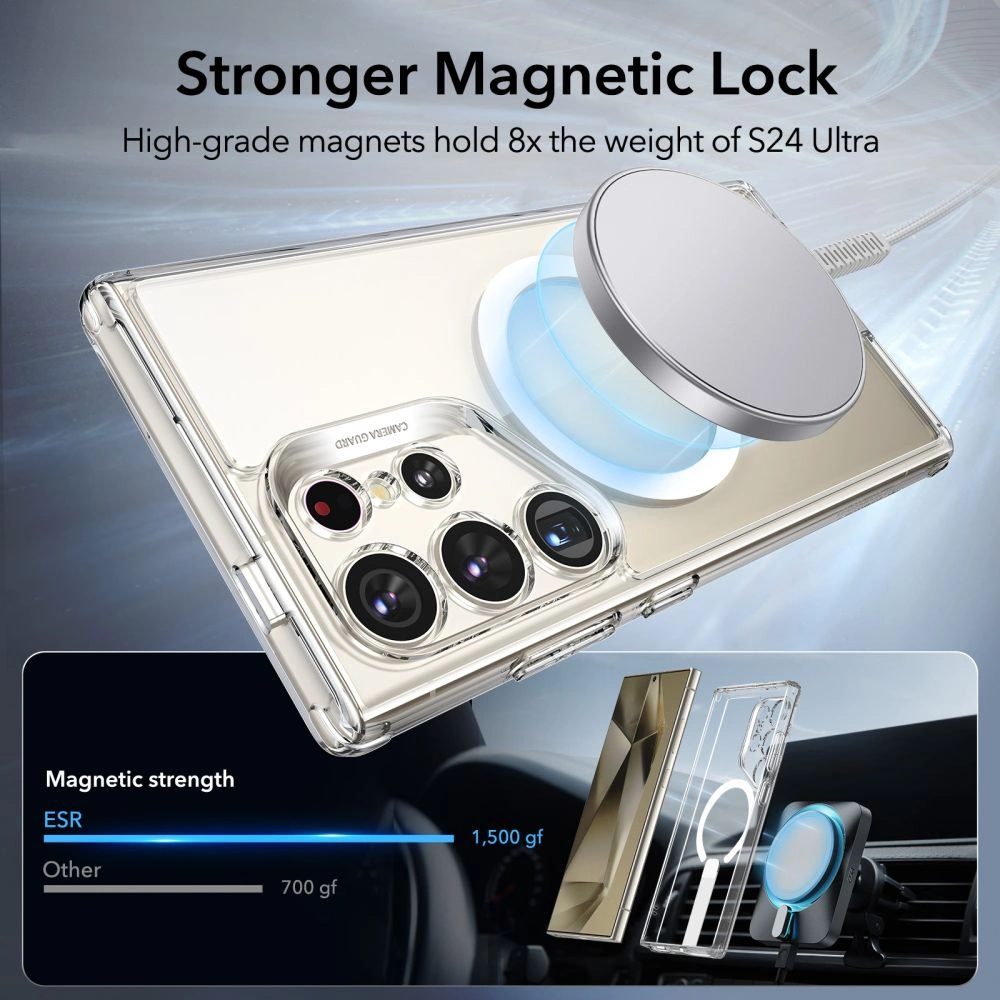 Hurtownia GSM - Etui ESR Flickstand Boost HaloLock Samsung Galaxy S24 Ultra Átlátszó - ESR757 - {ean13} - Hurt