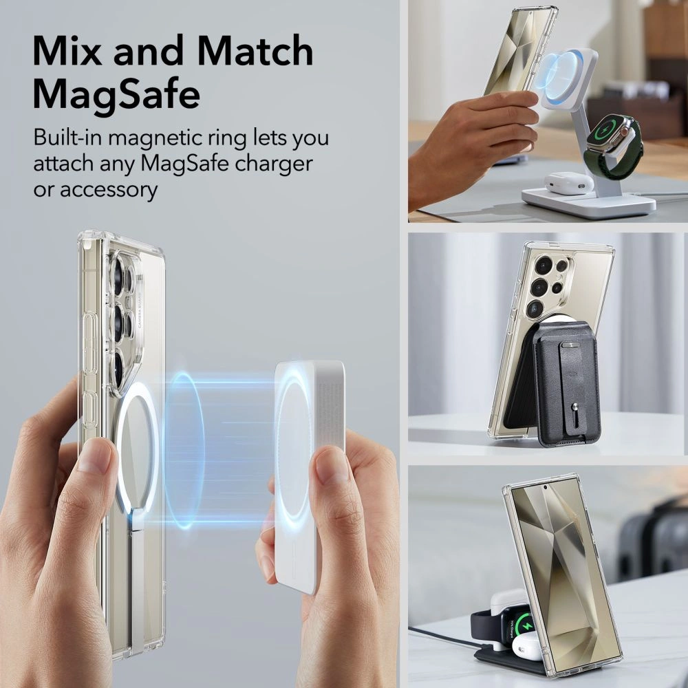 Hurtownia GSM - Etui ESR Flickstand Boost HaloLock Samsung Galaxy S24 Ultra Átlátszó - ESR757 - {ean13} - Hurt