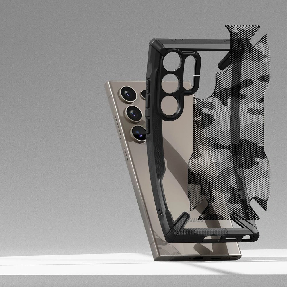 Hurtownia GSM - Etui Ringke Fusion-X Samsung Galaxy S24 Ultra Camo Fekete - RGK1912 - {ean13} - Hurt