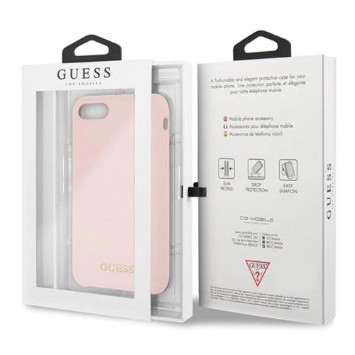 Etui Guess GUHCI8LSGLLP Apple iPhone SE 2022/SE 2020/8/7 light pink/jasnoróżowy hard case Silicone