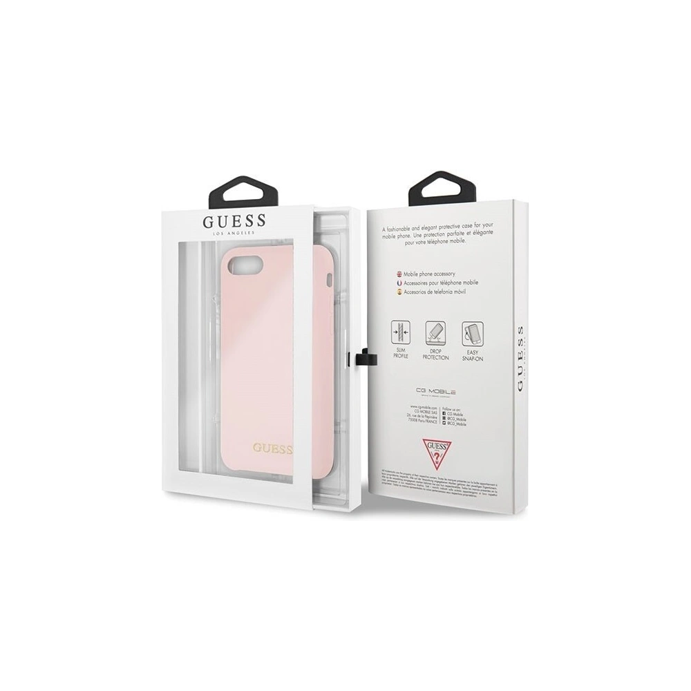 Hurtownia GSM - Etui Guess GUHCI8LSGLLP Apple iPhone SE 2022/SE 2020/8/7 light pink/jasnoróżowy hard case Silicone - GUE133PNK - {ean13} - Hurt