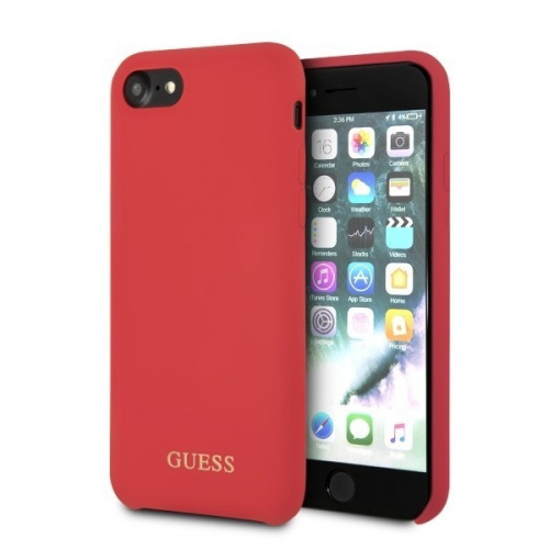 Etui Guess GUHCI8LSGLRE Apple iPhone SE 2022/SE 2020/8/7 red /czerwony hard case Silicone