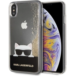 Hurtownia GSM - Karl Lagerfeld KLHCI65CHPEEGO iPhone Xs Max gold/hartschale mit flüssigem Glitzer - KLD038GLD - {ean13} - Hurt