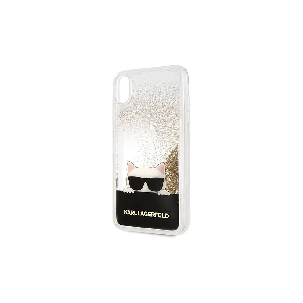 Hurtownia GSM - Karl Lagerfeld KLHCI65CHPEEGO iPhone Xs Max gold/złoty hard case Liquid Glitter - KLD038GLD - {ean13} - Hurt