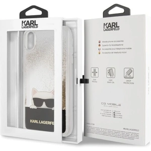 Hurtownia GSM - Karl Lagerfeld KLHCI65CHPEEGO iPhone Xs Max gold/hartschale mit flüssigem Glitzer - KLD038GLD - {ean13} - Hurt