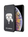 Karl Lagerfeld KLHCI65DLHBK iPhone Xs Max schwarz/black Iconic Glitter Karls Kopf