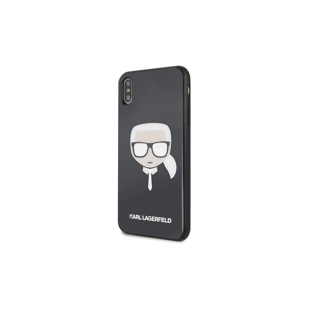 Hurtownia GSM - Karl Lagerfeld KLHCI65DLHBK iPhone Xs Max czarny/black Iconic Glitter Karl`s Head - KLD039BLK - {ean13} - Hurt
