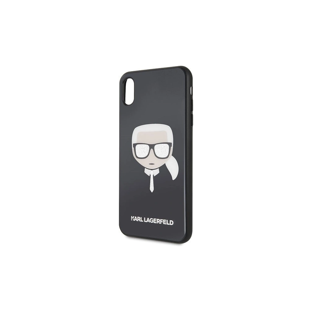Hurtownia GSM - Karl Lagerfeld KLHCI65DLHBK iPhone Xs Max czarny/black Iconic Glitter Karl`s Head - KLD039BLK - {ean13} - Hurt