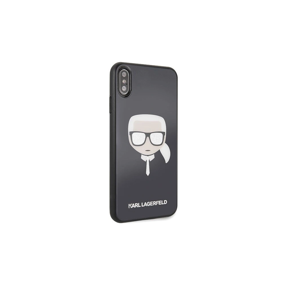 Hurtownia GSM - Karl Lagerfeld KLHCI65DLHBK iPhone Xs Max czarny/black Iconic Glitter Karl`s Head - KLD039BLK - {ean13} - Hurt