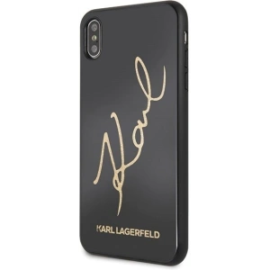 Hurtownia GSM - Karl Lagerfeld KLHCI65DLKSBK iPhone Xs Max schwarz/black Hardcase Signature Glitter - KLD040BLK - {ean13} - Hurt