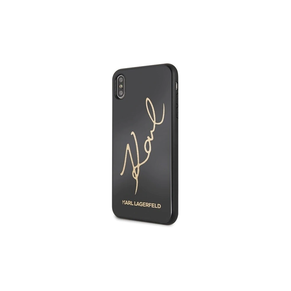 Hurtownia GSM - Karl Lagerfeld KLHCI65DLKSBK iPhone Xs Max czarny/black hard case Signature Glitter - KLD040BLK - {ean13} - Hurt