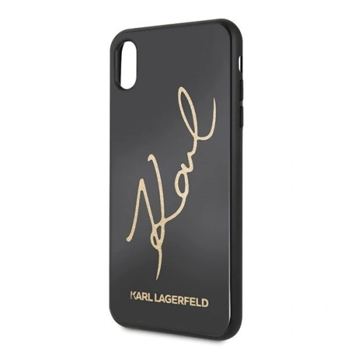 Karl Lagerfeld KLHCI65DLKSBK iPhone Xs Max czarny/black hard case Signature Glitter