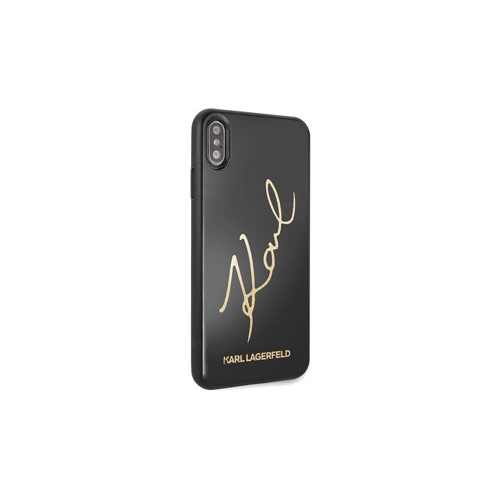 Hurtownia GSM - Karl Lagerfeld KLHCI65DLKSBK iPhone Xs Max czarny/black hard case Signature Glitter - KLD040BLK - {ean13} - Hurt