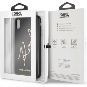 Hurtownia GSM - Karl Lagerfeld KLHCI65DLKSBK iPhone Xs Max schwarz/black Hardcase Signature Glitter - KLD040BLK - {ean13} - Hurt