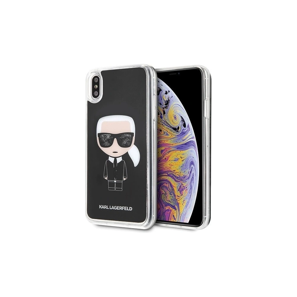 Hurtownia GSM - Karl Lagerfeld KLHCI65ICGBK iPhone Xs Max negru/black Iconic Glitter - KLD041BLK - {ean13} - Hurt
