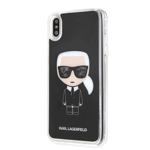 Karl Lagerfeld KLHCI65ICGBK iPhone Xs Max czarny/black Iconic Glitter