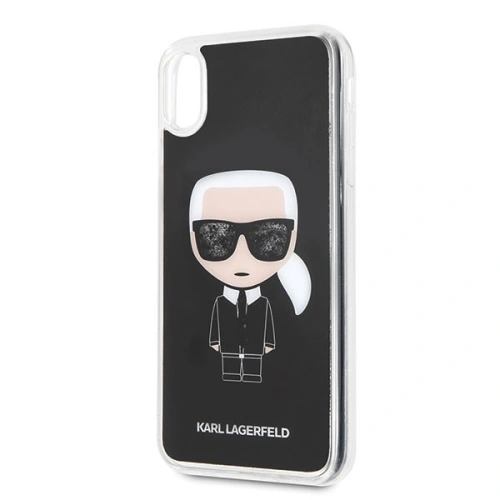 Karl Lagerfeld KLHCI65ICGBK iPhone Xs Max czarny/black Iconic Glitter