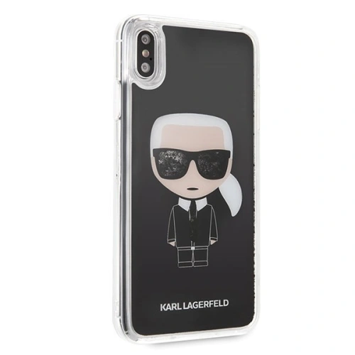 Karl Lagerfeld KLHCI65ICGBK iPhone Xs Max czarny/black Iconic Glitter