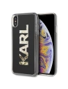 Karl Lagerfeld KLHCI65KAGBK iPhone Xs Max schwarz/black Karl-Logo Glitter