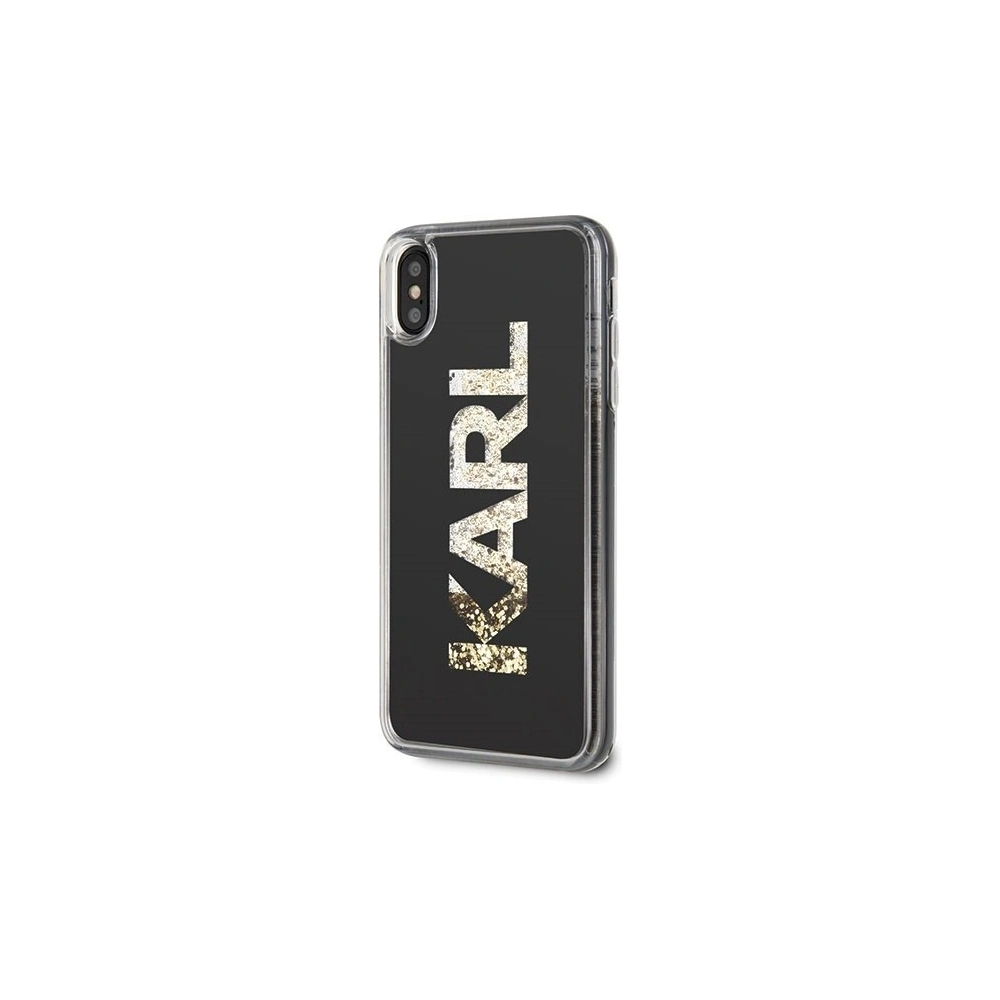 Hurtownia GSM - Karl Lagerfeld KLHCI65KAGBK iPhone Xs Max czarny/black Karl logo Glitter - KLD045BLK - {ean13} - Hurt