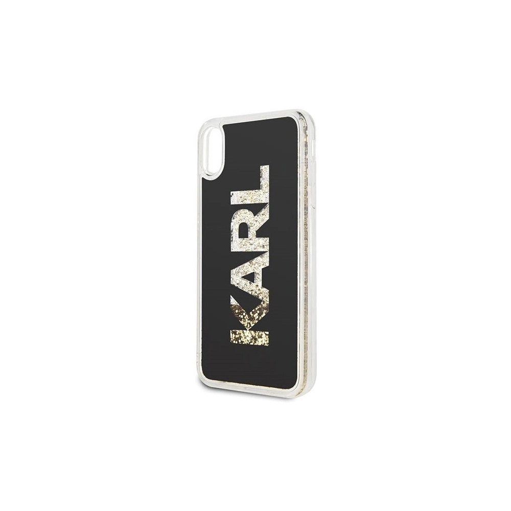 Hurtownia GSM - Karl Lagerfeld KLHCI65KAGBK iPhone Xs Max czarny/black Karl logo Glitter - KLD045BLK - {ean13} - Hurt