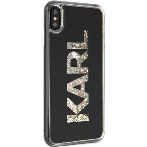 Hurtownia GSM - Karl Lagerfeld KLHCI65KAGBK iPhone Xs Max schwarz/black Karl-Logo Glitter - KLD045BLK - {ean13} - Hurt