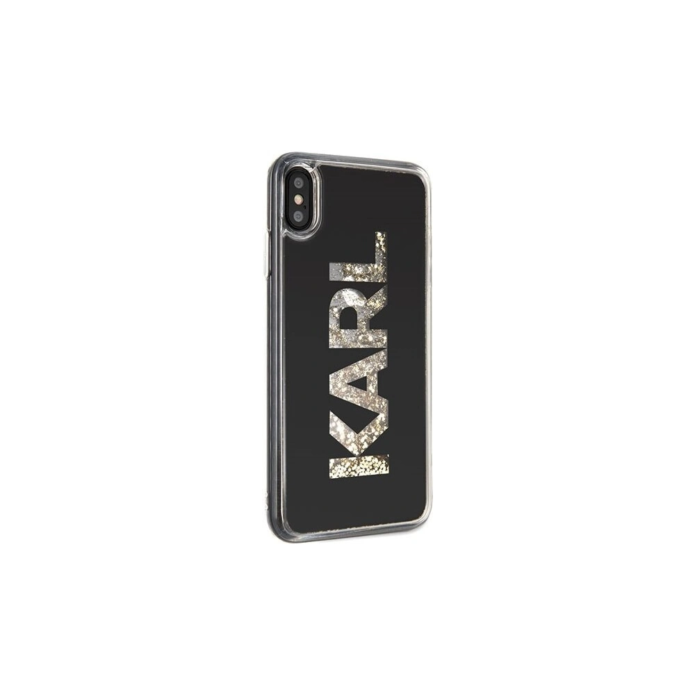 Hurtownia GSM - Karl Lagerfeld KLHCI65KAGBK iPhone Xs Max czarny/black Karl logo Glitter - KLD045BLK - {ean13} - Hurt