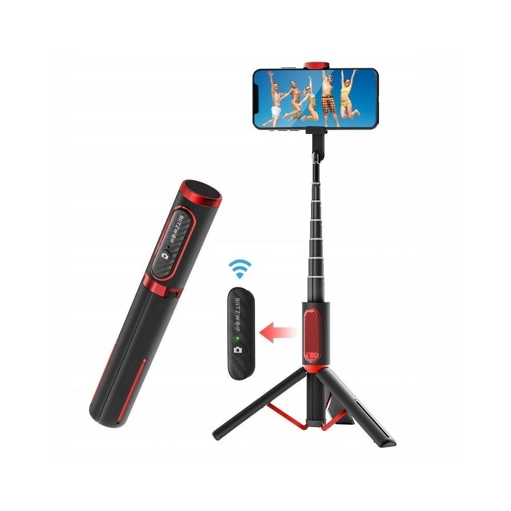 Hurtownia GSM - Selfie stick, statyw Bluetooth BlitzWolf BW-BS10 do smartfonów - BLZ163 - {ean13} - Hurt