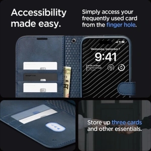 Wholesale Spigen Wallet S Pro Apple iPhone 15 Pro Max Navy - SPN3209 - {ean13} - Hurt