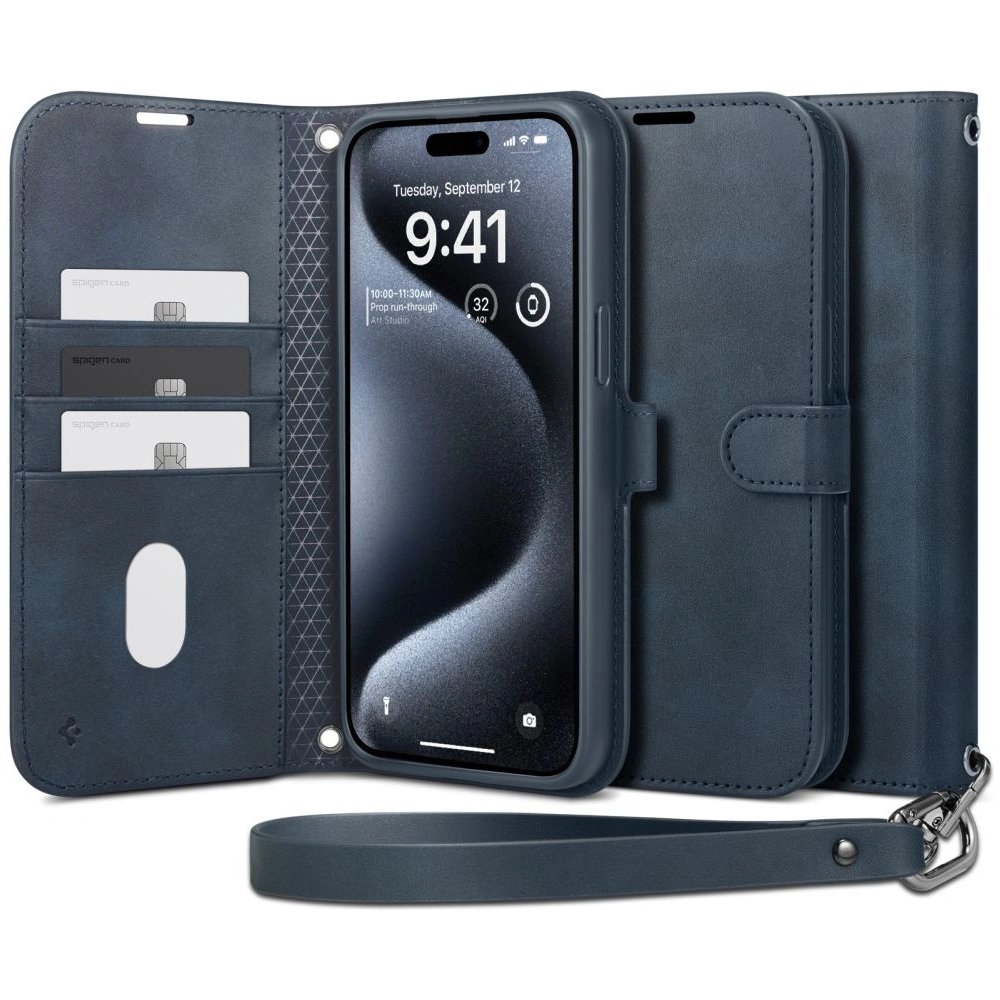 Hurtownia GSM - Etui Spigen Wallet S Pro Apple iPhone 15 Pro námořnická modř - SPN3210 - {ean13} - Hurt