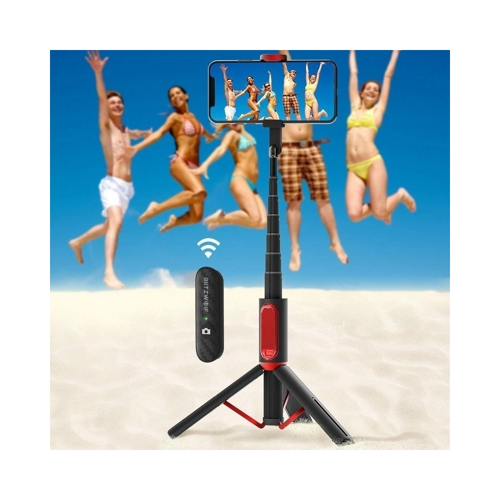 Hurtownia GSM - Selfie stick, statyw Bluetooth BlitzWolf BW-BS10 do smartfonów - BLZ163 - {ean13} - Hurt