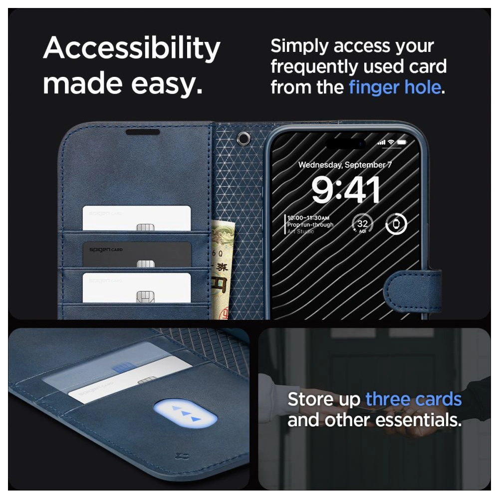 Hurtownia GSM - Etui Spigen Wallet S Pro Apple iPhone 15 Pro námořnická modř - SPN3210 - {ean13} - Hurt