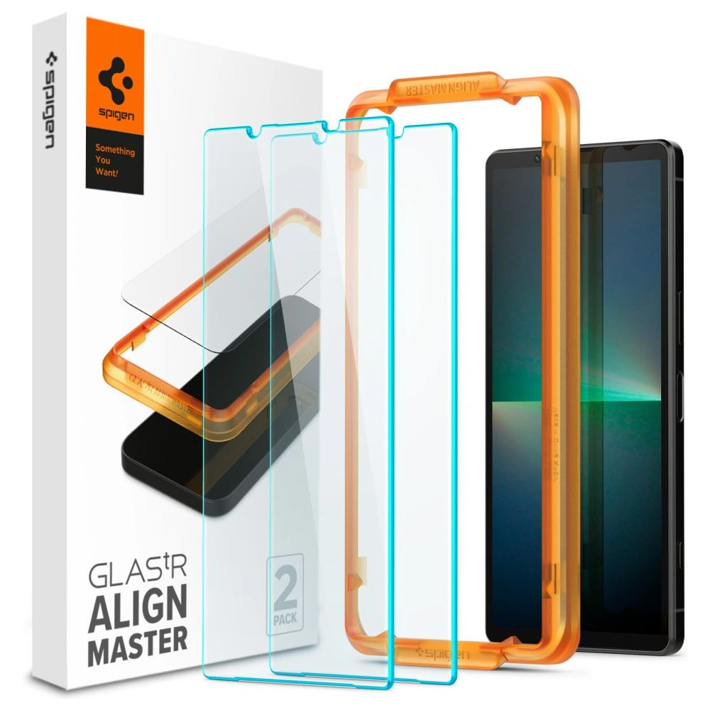 Wholesale Spigen GLAS.tR AlignMaster Sony Xperia 5 V Clear [2 PACK] - SPN3211 - {ean13} - Hurt
