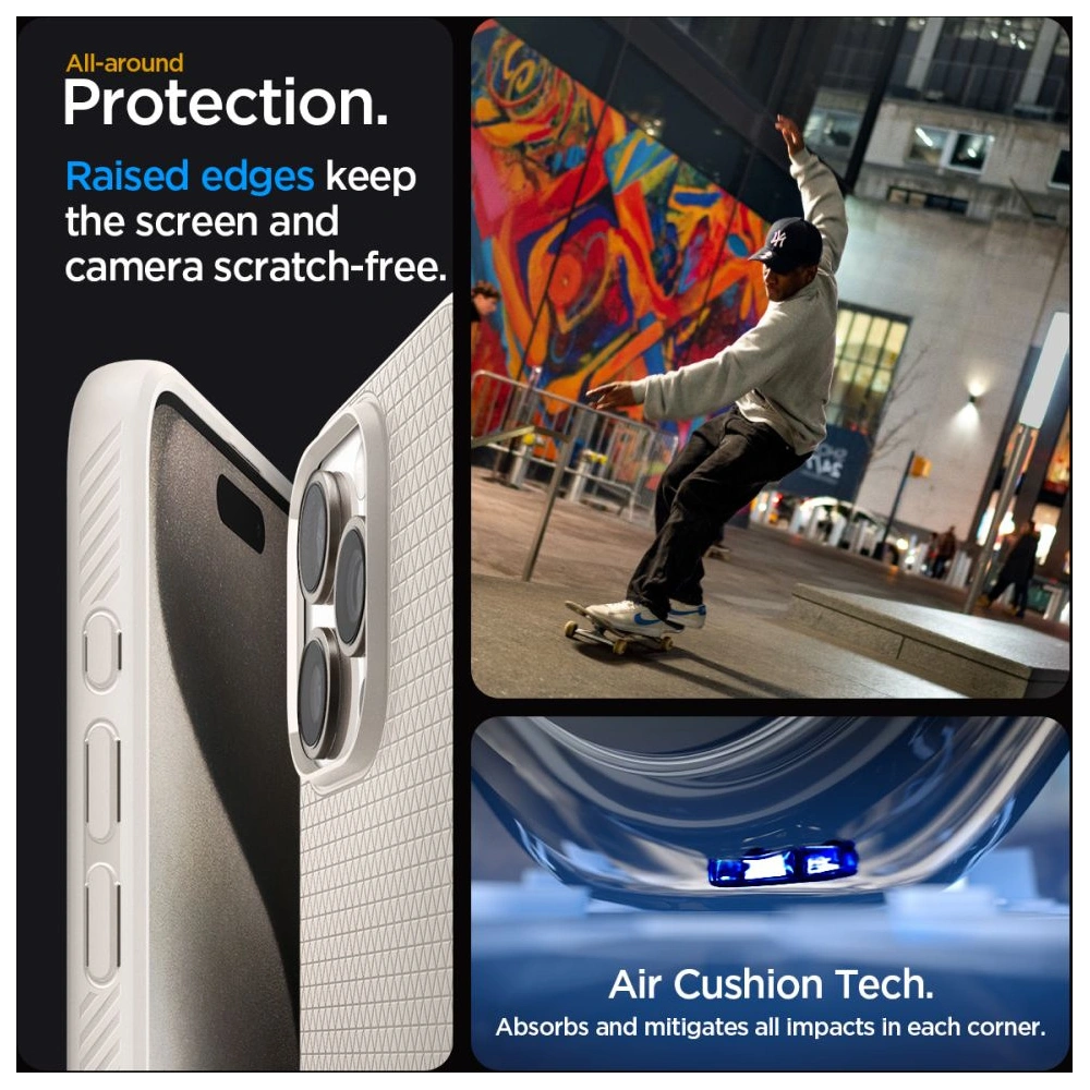 Hurtownia GSM - Etui Spigen Liquid Air Apple iPhone 15 Pro Přírodní Titan - SPN3214 - {ean13} - Hurt