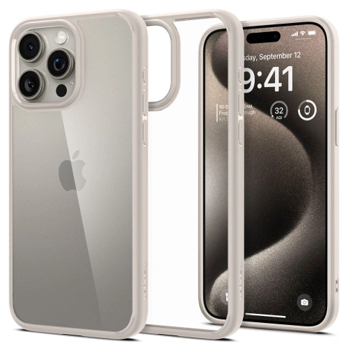 Hurtownia Spigen - 8809971221030 - SPN3215 - Etui Spigen Ultra Hybrid Apple iPhone 15 Pro Natural Titanium - B2B homescreen