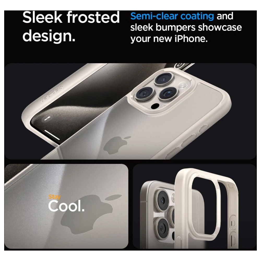 Hurtownia GSM - Etui Spigen Ultra Hybrid Apple iPhone 15 Pro Max Natural Titanium - SPN3216 - {ean13} - Hurt