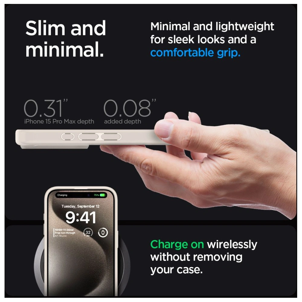 Hurtownia GSM - Etui Spigen Ultra Hybrid Apple iPhone 15 Pro Max Natural Titanium - SPN3216 - {ean13} - Hurt