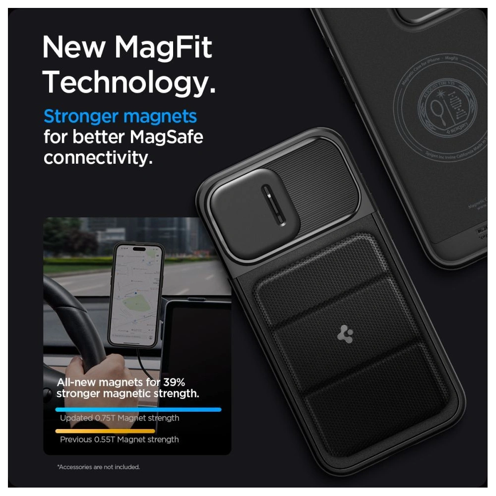 Wholesale Spigen Optik Armor Mag MagSafe Apple iPhone 15 Pro Black - SPN3217 - {ean13} - Hurt