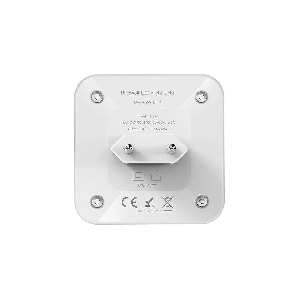 Hurtownia GSM - Lampka nocna z czujnikiem zmierzchu BlitzWolf BW-LT14 do kontaktu, 2x USB - BLZ165 - {ean13} - Hurt