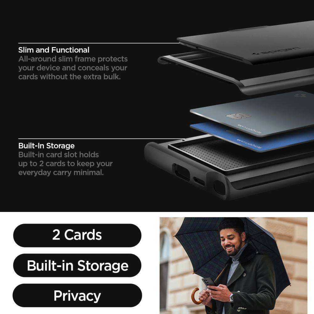 Hurtownia GSM - Etui Spigen Slim Armor CS Samsung Galaxy S24 Ultra Fekete - SPN3227 - {ean13} - Hurt